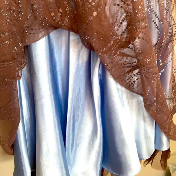 Morgan & Co Formal Dress Size 7 Baby Blue and Silver Lace Rhinestones. Gorgeous - Picture 8 of 15